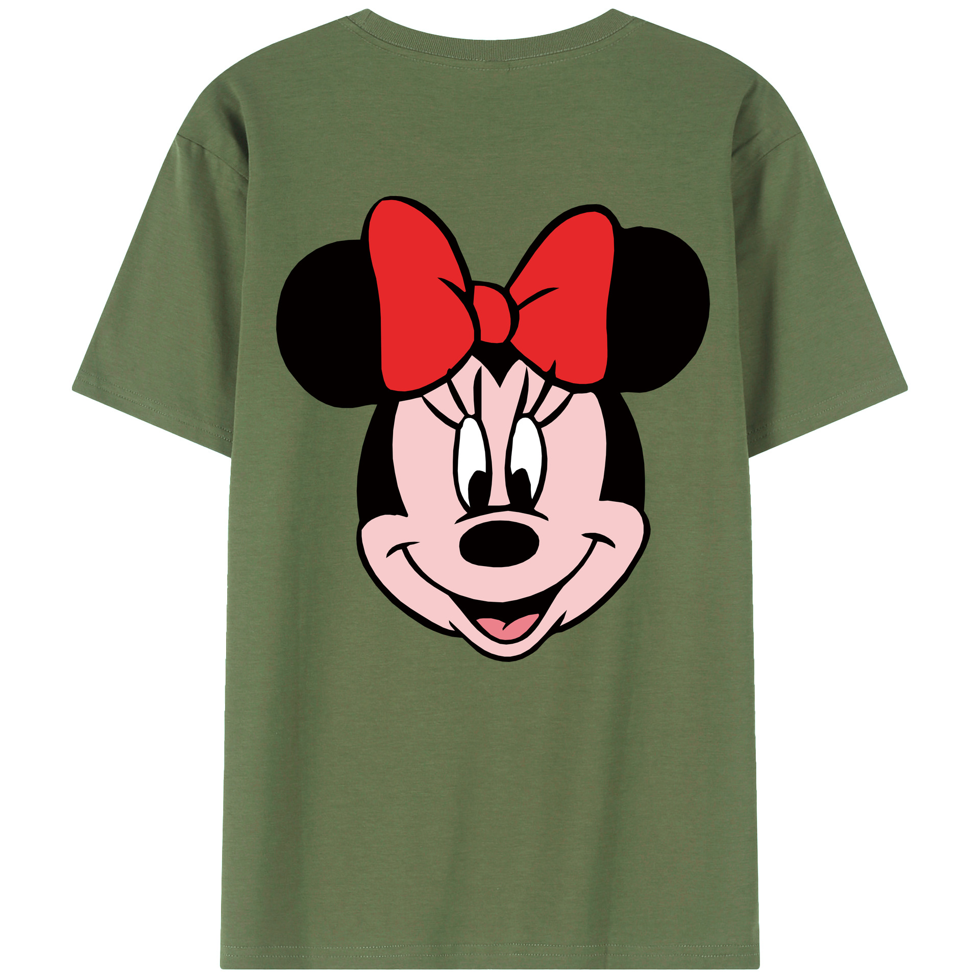 ミッキーマウス Mickey Mouse 綿100％ メンズ半袖Tシャツ（バックプリント） 通気性